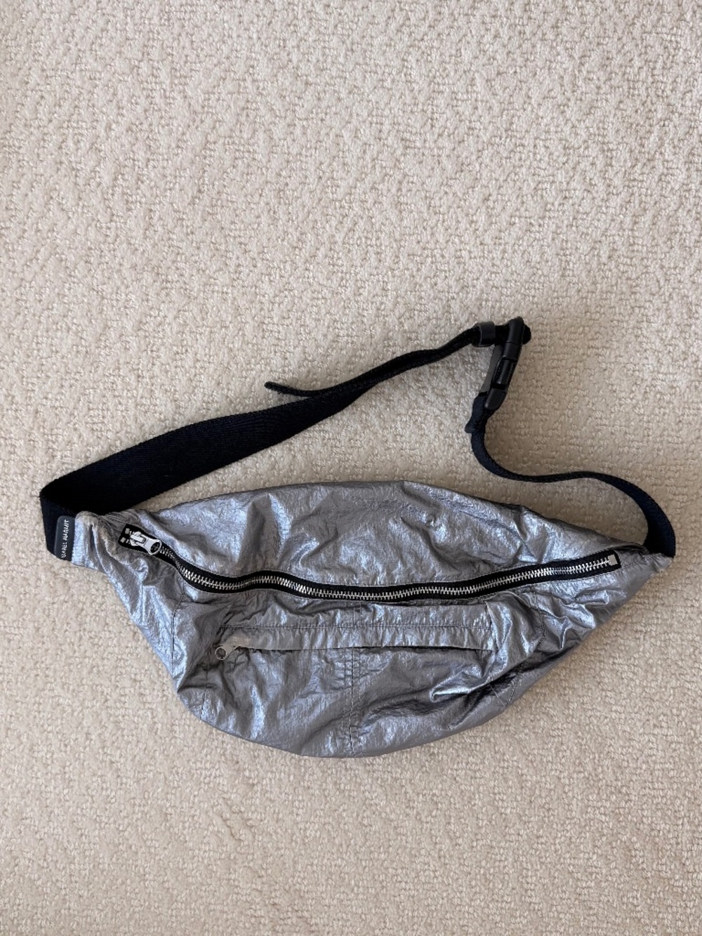 Isabel Marant_ Purple Metallic Nylon Belt Bag
